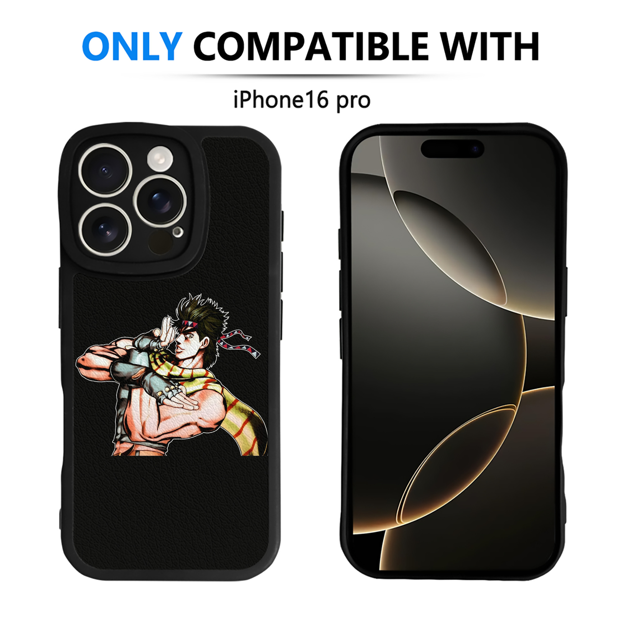 （画像用） ジョジョの奇妙な冒険 ジョセフ?ジョースター JoJo's Bizarre Adventure Joseph Joestar 【iPhone 16シリーズ対応】シリコンスマホケース（レザー調） 材質：シリコン